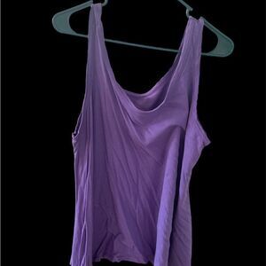 Jessica London purple shark bite sleeveless tunic top!